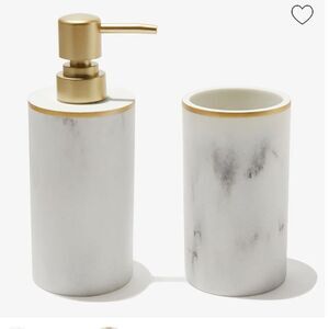 NEW Sunday Citizen Resin Bath Set Cup Soap Dispenser  